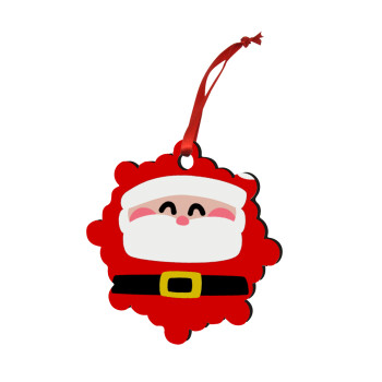 Simple Santa, Στολίδι Χριστουγεννιάτικο στολίδι snowflake ξύλινο 7.5cm