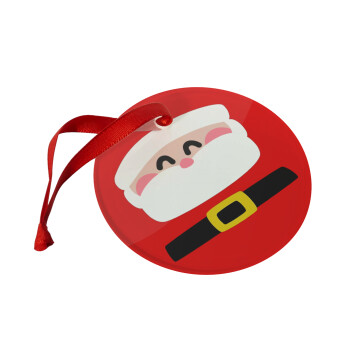Simple Santa, Χριστουγεννιάτικο στολίδι γυάλινο 9cm