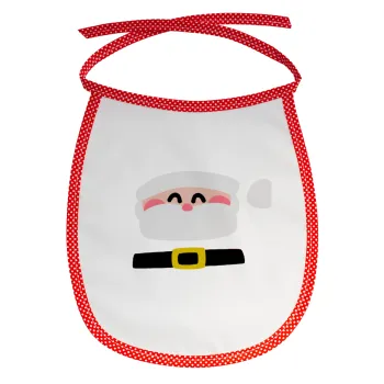 Simple Santa, Σαλιάρα μωρού αλέκιαστη με κορδόνι Κόκκινη