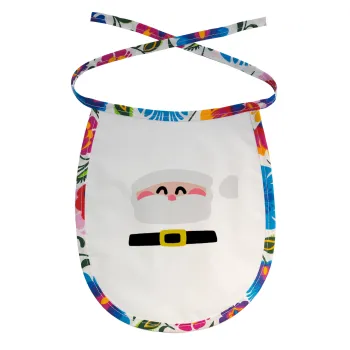 Simple Santa, Σαλιάρα μωρού αλέκιαστη με κορδόνι Χρωματιστή