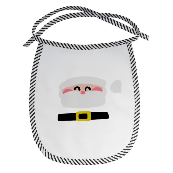 Simple Santa, Σαλιάρα μωρού αλέκιαστη με κορδόνι Μαύρη