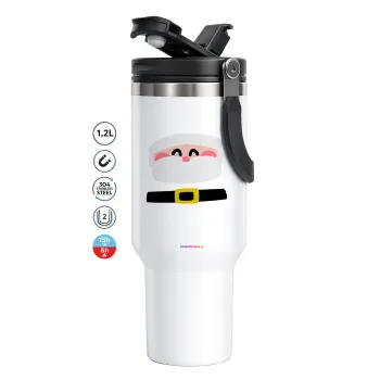 Simple Santa, Mega Tumbler με καπάκι, διπλού τοιχώματος (θερμό) 1,2L