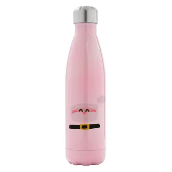 Simple Santa, Metal mug thermos Pink Iridiscent (Stainless steel), double wall, 500ml