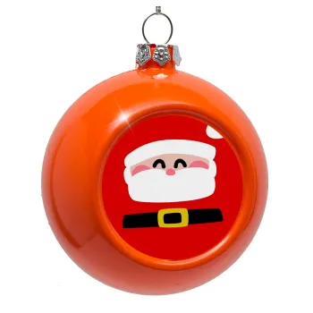 Simple Santa, Orange Christmas tree ornament bauble 8cm