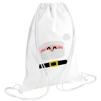 Simple Santa, Backpack pouch GYMBAG white (28x40cm)