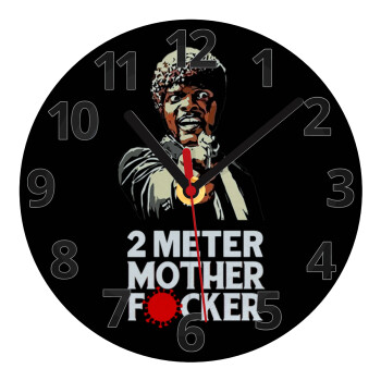 Pulp Fiction 2 meter mother f...r, Ρολόι τοίχου γυάλινο (20cm)