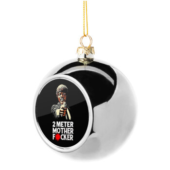 Pulp Fiction 2 meter mother f...r, Χριστουγεννιάτικη μπάλα δένδρου Ασημένια 8cm