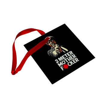 Pulp Fiction 2 meter mother f...r, Christmas ornament, glass square ornament 9x9cm