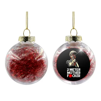 Pulp Fiction 2 meter mother f...r, Transparent Christmas tree ball ornament with red filling 8cm