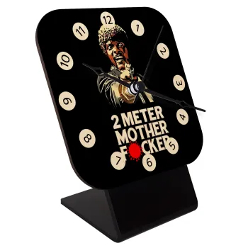 Pulp Fiction 2 meter mother f...r, Επιτραπέζιο ρολόι σε φυσικό ξύλο (10cm)