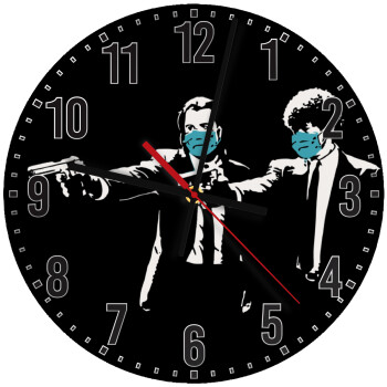 Pulp Fiction guns, Ρολόι τοίχου ξύλινο (30cm)