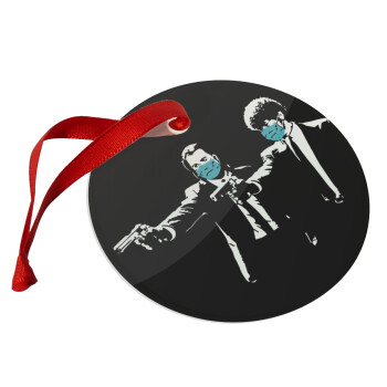 Pulp Fiction guns, Christmas ornament glass 9cm