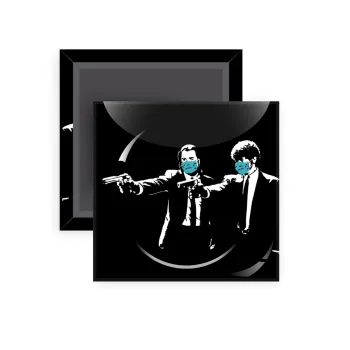 Pulp Fiction guns, Μαγνητάκι ψυγείου τετράγωνο διάστασης 5x5cm