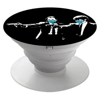 Pulp Fiction guns, Phone Holders Stand  White Hand-held Mobile Phone Holder