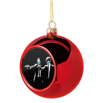 Pulp Fiction guns, Christmas tree ball Red 8cm