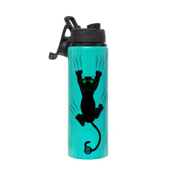 Γατούλα γρατζουνιά, Μεταλλικό παγούρι νερού με καπάκι ασφαλείας, αλουμινίου 850ml