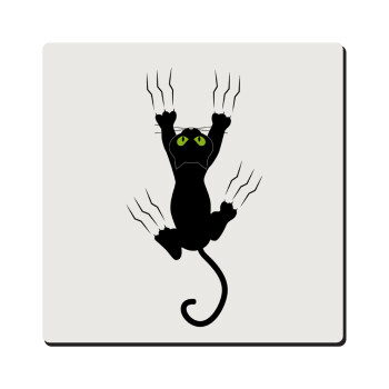 Γατούλα γρατζουνιά, Τετράγωνο μαγνητάκι ξύλινο 6x6cm