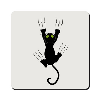 Γατούλα γρατζουνιά, Τετράγωνο μαγνητάκι ξύλινο 9x9cm