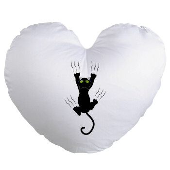 Γατούλα γρατζουνιά, Μαξιλάρι καναπέ καρδιά 40x40cm περιέχεται το  γέμισμα
