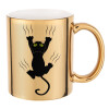 Mug ceramic, gold mirror, 330ml
