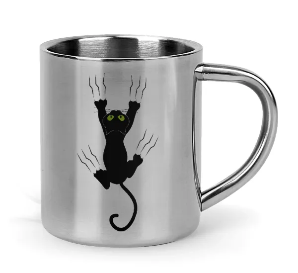 cat grabbing — Mug Stainless steel double wall 300ml