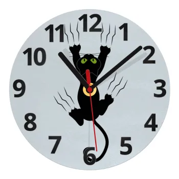Γατούλα γρατζουνιά, Ρολόι τοίχου γυάλινο (20cm)