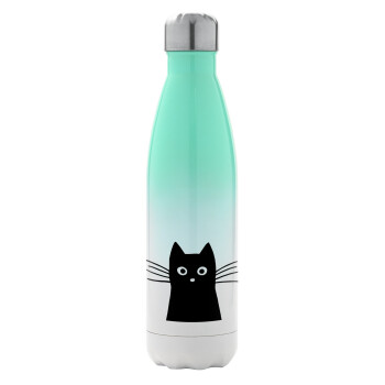 Black Cat, Metal mug thermos Green/White (Stainless steel), double wall, 500ml