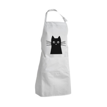 Black Cat, Adult Chef Apron (with sliders and 2 pockets)