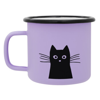 Μαύρη γάτα, Κούπα Μεταλλική εμαγιέ ΜΑΤ Light Pastel Purple 360ml