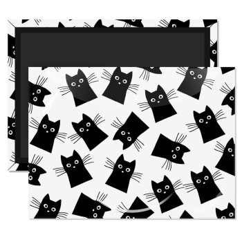 Μαύρη γάτα, Ορθογώνιο μαγνητάκι ψυγείου διάστασης 9x6cm