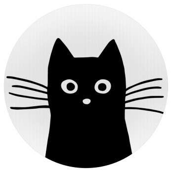 Μαύρη γάτα, Mousepad Στρογγυλό 20cm