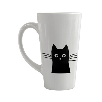 Black Cat, Κούπα κωνική Latte Μεγάλη, κεραμική, 450ml