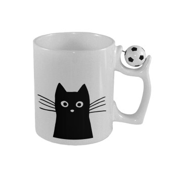 Μαύρη γάτα, Κούπα με μπάλα ποδασφαίρου , 330ml