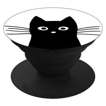 Black Cat, Phone Holders Stand  Black Hand-held Mobile Phone Holder