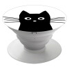 Μαύρη γάτα, Pop Socket Λευκό Βάση Στήριξης Κινητού στο Χέρι