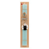 Easter Set, wooden keychain & aromatic flat Easter candle (30cm) (TURQUOISE)