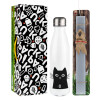 Easter candle, metallic white thermos bottle (500ml) & aromatic flat candle (30cm) (GRAY)