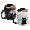 Color changing magic Mug, ceramic, 330ml when adding hot liquid inside, the black colour desappears (1 pcs)
