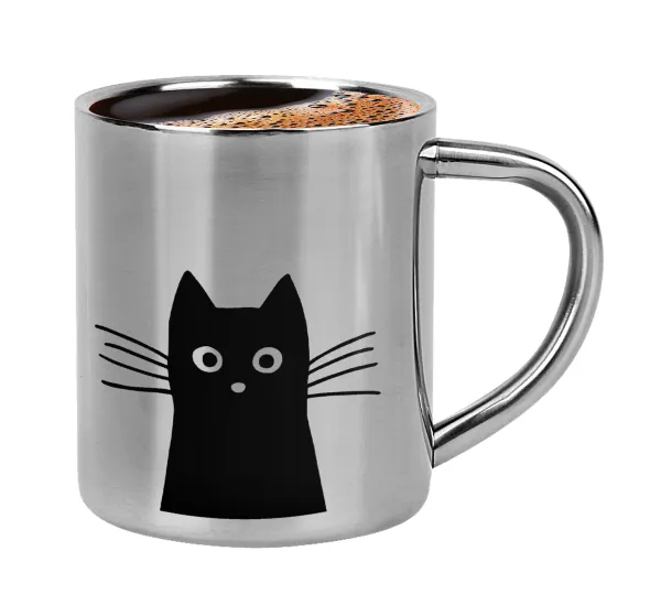 Black Cat — Double-wall metal cup for espresso (220ml)