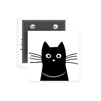 Μαύρη γάτα, Κονκάρδα παραμάνα τετράγωνη 5x5cm