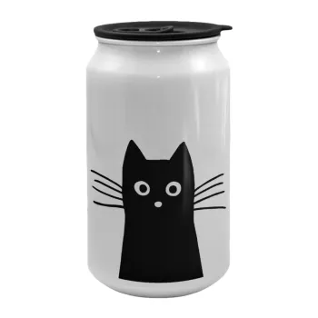 Μαύρη γάτα, Κούπα ταξιδιού μεταλλική με καπάκι (tin-can) 500ml