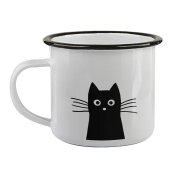 Black Cat, Κούπα εμαγιέ με μαύρο χείλος 360ml