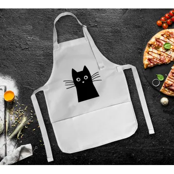 Black Cat, Ποδιά Σεφ Ολόσωμη Παιδική (με ρυθμιστικά και 2 τσέπες)