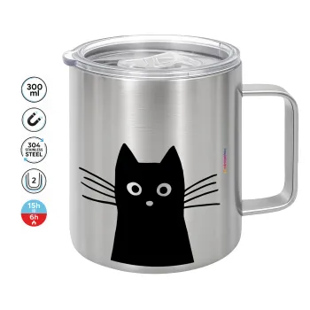 Black Cat, Mug Stainless steel double wall 300ml