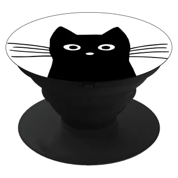 Black Cat, Phone Holders Stand  Black Hand-held Mobile Phone Holder