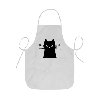 Μαύρη γάτα, Ποδιά Σεφ ολόσωμη κοντή  Παιδική (44x62cm)