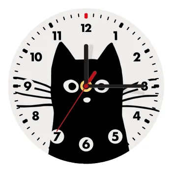Μαύρη γάτα, Ρολόι τοίχου ξύλινο (20cm)