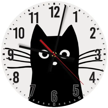 Black Cat, Ρολόι τοίχου ξύλινο (30cm)