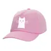 Casual children's baseball cap, 100% Cotton Twill, PINK (COTTON, CHILDREN'S, ONE SIZE)