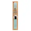 Easter Set, wooden keychain & aromatic flat Easter candle (30cm) (TURQUOISE)
